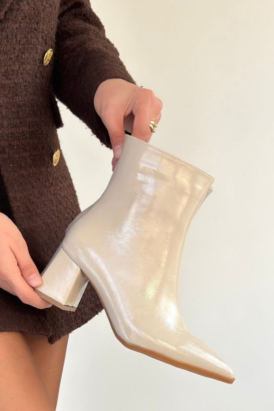 Mosy Bej Rugan Topuklu Bot Mosy Bej Rugan Topuklu Bot