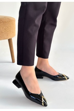 Goes Siyah Rugan Babet Ayakkabı Goes Siyah Rugan Babet Ayakkabı