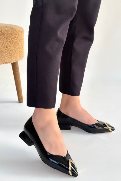 Goes Siyah Rugan Babet Ayakkabı Goes Siyah Rugan Babet Ayakkabı