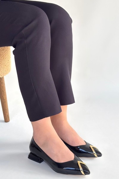 Goes Siyah Rugan Babet Ayakkabı Goes Siyah Rugan Babet Ayakkabı