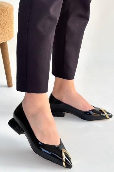 Goes Siyah Rugan Babet Ayakkabı Goes Siyah Rugan Babet Ayakkabı