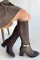 Mooni Kahverengi Cilt Topuklu Çizme