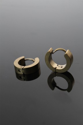 316l çelik Gold Renk Halka Model çift Küpe 316l çelik Gold Renk Halka Model çift Küpe
