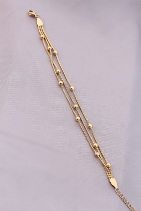 316l Kararmaz çelik Gold Renk Top Zincirli Kadın Bileklik 316l Kararmaz çelik Gold Renk Top Zincirli Kadın Bileklik