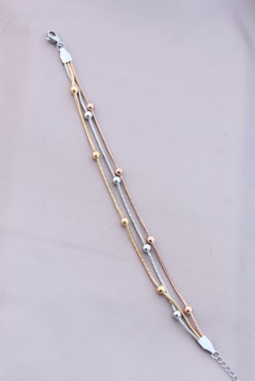 316l Kararmaz çelik Gümüş Renk Top Zincirli Kadın Bileklik 316l Kararmaz çelik Gümüş Renk Top Zincirli Kadın Bileklik