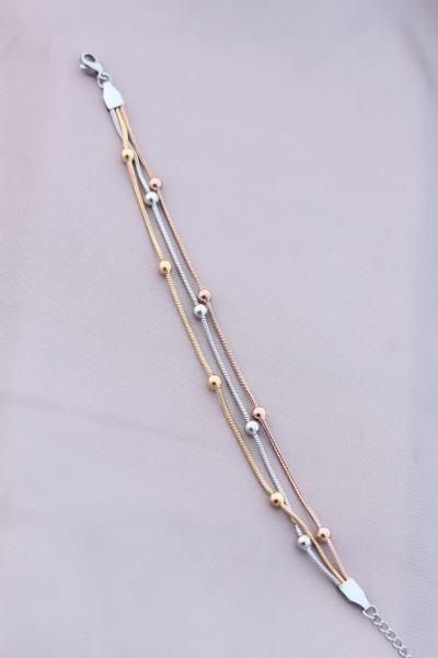 316l Kararmaz çelik Gümüş Renk Top Zincirli Kadın Bileklik 316l Kararmaz çelik Gümüş Renk Top Zincirli Kadın Bileklik