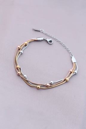 316l Kararmaz çelik Gümüş Renk Top Zincirli Kadın Bileklik 316l Kararmaz çelik Gümüş Renk Top Zincirli Kadın Bileklik