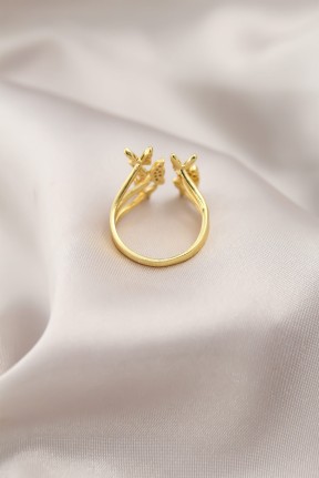 Gold Renk Metal Kelebek Model Kadın Yüzük Gold Renk Metal Kelebek Model Kadın Yüzük