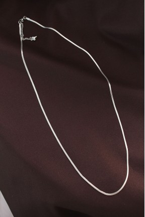 çelik Gümüş Renk 60 Cm İnce İtalyan Zincir Kolye