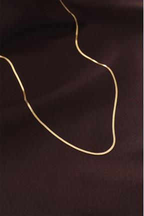 çelik Gold Renk 60 Cm İnce İtalyan Zincir Kolye