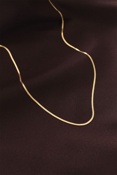 çelik Gold Renk 60 Cm İnce İtalyan Zincir Kolye