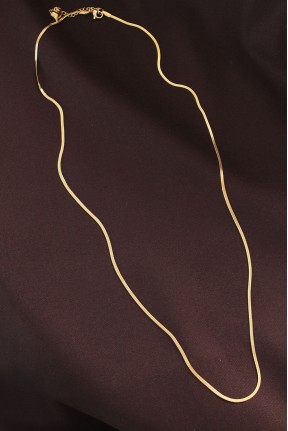 çelik Gold Renk 60 Cm İnce İtalyan Zincir Kolye