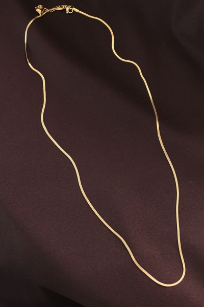 çelik Gold Renk 60 Cm İnce İtalyan Zincir Kolye