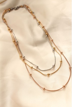 316l çelik Karışık Renkli Topçuk Tasarımlı çoklu Kolye 316l çelik Karışık Renkli Topçuk Tasarımlı çoklu Kolye