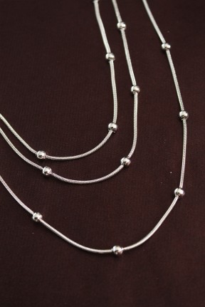 316l çelik Gümüş Renk Minimal Topçuk Model çoklu Kolye 316l çelik Gümüş Renk Minimal Topçuk Model çoklu Kolye