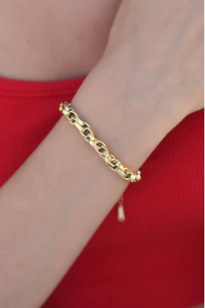 Gold Renk çelik Zincir Kadın Bileklik