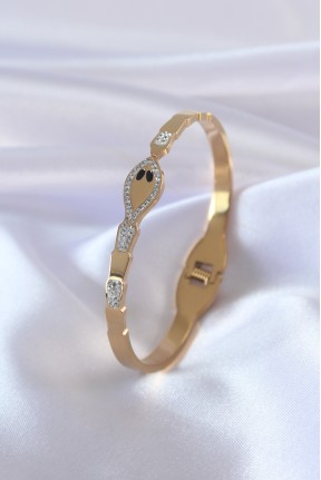 316l çelik Gold Renk Yılan Model Zirkon Taş Detay Kadın Kelepçe 316l çelik Gold Renk Yılan Model Zirkon Taş Detay Kadın Kelepçe