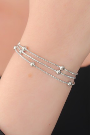 316l çelik Gümüş Renk Minimal Top Figür Kadın Bileklik 316l çelik Gümüş Renk Minimal Top Figür Kadın Bileklik