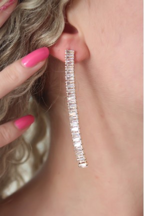 Gold Renk Zirkon Taşlı Kadın Küpe Gold Renk Zirkon Taşlı Kadın Küpe