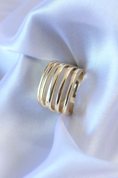 Gold Renk Kaburga Model Kadın Yüzük Gold Renk Kaburga Model Kadın Yüzük