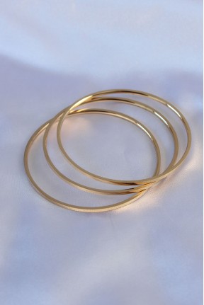 316l çelik Gold Renk 3'lü Ajda Model Kadın 60 Mm Bilezik 316l çelik Gold Renk 3'lü Ajda Model Kadın 60 Mm Bilezik