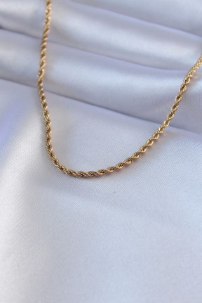 316l çelik Gold Renk Burgu Model 45 Cm Kadın Kolye 316l çelik Gold Renk Burgu Model 45 Cm Kadın Kolye