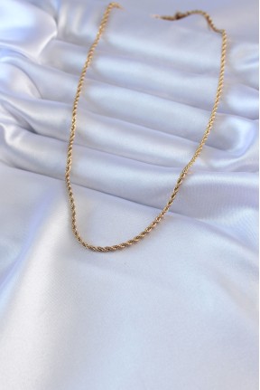 316l çelik Gold Renk Burgu Model 45 Cm Kadın Kolye 316l çelik Gold Renk Burgu Model 45 Cm Kadın Kolye