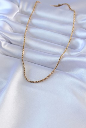 316l çelik Gold Renk Burgu Model 45 Cm Kadın Kolye 316l çelik Gold Renk Burgu Model 45 Cm Kadın Kolye