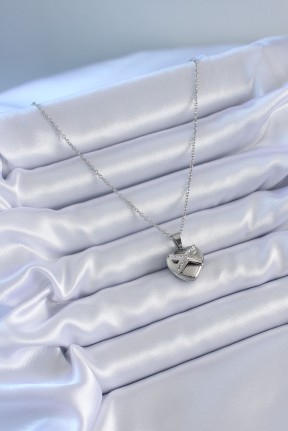 316l çelik Gümüş Renk Zirkon Taşlı Kalp Model Kadın Kolye 316l çelik Gümüş Renk Zirkon Taşlı Kalp Model Kadın Kolye
