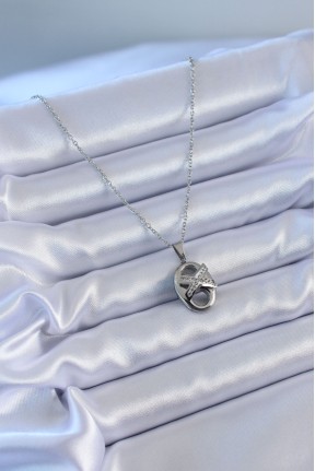 316l çelik Gümüş Renk Zirkon Taşlı Kadın Kolye 316l çelik Gümüş Renk Zirkon Taşlı Kadın Kolye