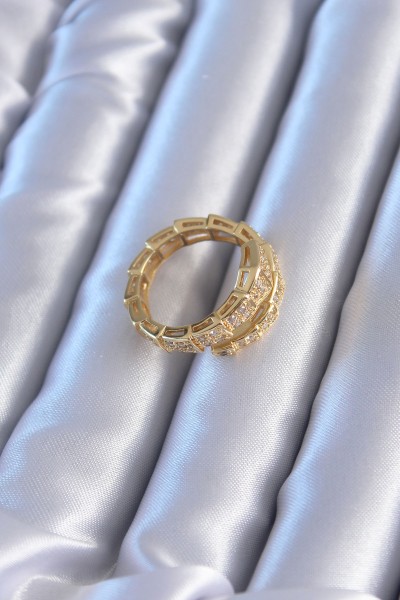 Vip Seri Gold Renk Yılan Model Kadın Yüzük Vip Seri Gold Renk Yılan Model Kadın Yüzük