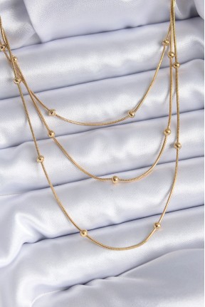 316l çelik Gold Renk 3'lü Minimal Toplu Kadın Kolye 316l çelik Gold Renk 3'lü Minimal Toplu Kadın Kolye