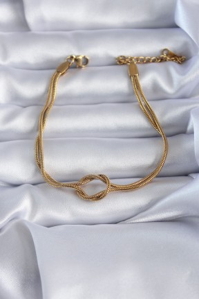 316l çelik Gold Renk Düğüm Model Kadın Bileklik 316l çelik Gold Renk Düğüm Model Kadın Bileklik