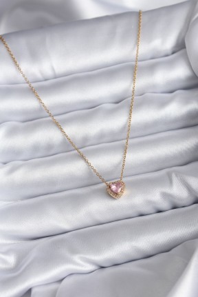 316l çelik Zincir Gold Renk Pembe Zirkon Taşlı Charm Kadın Kolye 316l çelik Zincir Gold Renk Pembe Zirkon Taşlı Charm Kadın Kolye