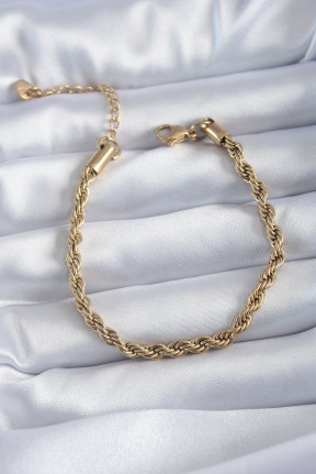 316l çelik Gold Renk Burgu Model Kadın Bileklik 316l çelik Gold Renk Burgu Model Kadın Bileklik