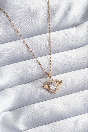 316l çelik Gold Renk Zincir Zirkon Taşlı Kalp Model Kadın Kolye 316l çelik Gold Renk Zincir Zirkon Taşlı Kalp Model Kadın Kolye