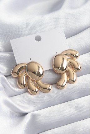 Pirinç Gold Renk Kadın Küpe Pirinç Gold Renk Kadın Küpe