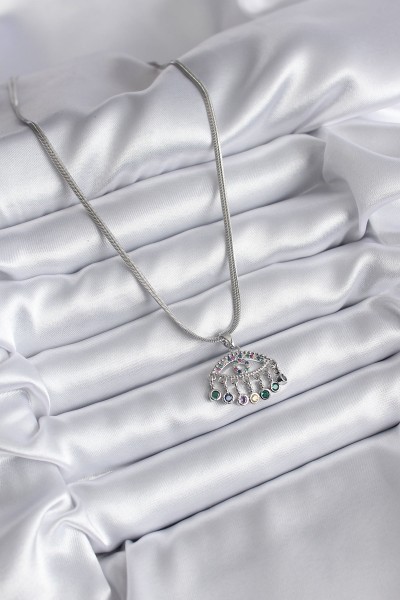 316l çelik Gümüş Renk İtalyan Zincir Zirkon Taşlı Göz Figür Kadın Kolye 316l çelik Gümüş Renk İtalyan Zincir Zirkon Taşlı Göz Figür Kadın Kolye