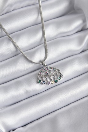 316l çelik Gümüş Renk İtalyan Zincir Zirkon Taşlı Göz Figür Kadın Kolye 316l çelik Gümüş Renk İtalyan Zincir Zirkon Taşlı Göz Figür Kadın Kolye