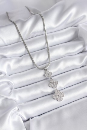 316l çelik Gümüş Renk İtalyan Zincir Zirkon Taşı Yonca Model Kadın Kolye 316l çelik Gümüş Renk İtalyan Zincir Zirkon Taşı Yonca Model Kadın Kolye