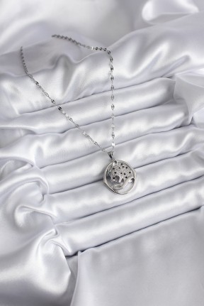 316l çelik Gümüş Renk Zirkon Taşlı Jaguar Model Kadın Kolye 316l çelik Gümüş Renk Zirkon Taşlı Jaguar Model Kadın Kolye