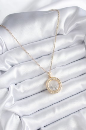 316l çelik Gold Renk Zirkon Taş Detay Ay Yıldız Fanus Model Kadın Kolye 316l çelik Gold Renk Zirkon Taş Detay Ay Yıldız Fanus Model Kadın Kolye