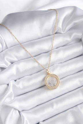 316l çelik Gold Renk Zirkon Taş Detay Ay Yıldız Fanus Model Kadın Kolye 316l çelik Gold Renk Zirkon Taş Detay Ay Yıldız Fanus Model Kadın Kolye