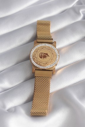 316l çelik Gold Renk Mıknatıslı Hasır Zirkon Taşlı çeyrek Altın Model Kadın Bileklik 316l çelik Gold Renk Mıknatıslı Hasır Zirkon Taşlı çeyrek Altın Model Kadın Bileklik