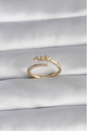 Pirinç Gold Renk Zirkon Taş Detay Kalp Model Kadın Yüzük Pirinç Gold Renk Zirkon Taş Detay Kalp Model Kadın Yüzük