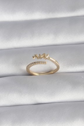 Pirinç Gold Renk Zirkon Taş Detay Kalp Model Kadın Yüzük Pirinç Gold Renk Zirkon Taş Detay Kalp Model Kadın Yüzük