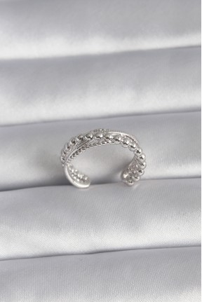 Pirinç Gümüş Renk Kadın Yüzük Pirinç Gümüş Renk Kadın Yüzük