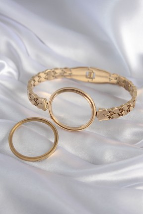 316l çelik Gold Renk Arpa İşleme Açılabilir Fanus Model Kadın Kelepçe 316l çelik Gold Renk Arpa İşleme Açılabilir Fanus Model Kadın Kelepçe