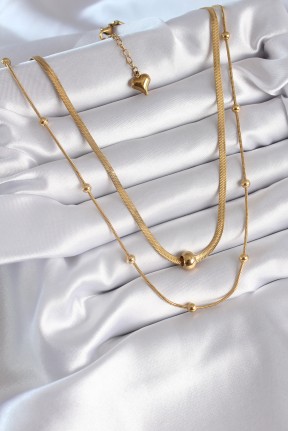 316l çelik Gold Renk İtalyan Zincir Model Topçuk Detay Kadın Kolye 316l çelik Gold Renk İtalyan Zincir Model Topçuk Detay Kadın Kolye