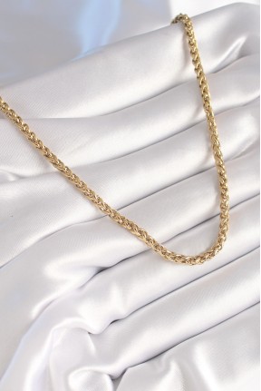 316l çelik Gold Renk Burgu Zincir Model Kadın Kolye 316l çelik Gold Renk Burgu Zincir Model Kadın Kolye